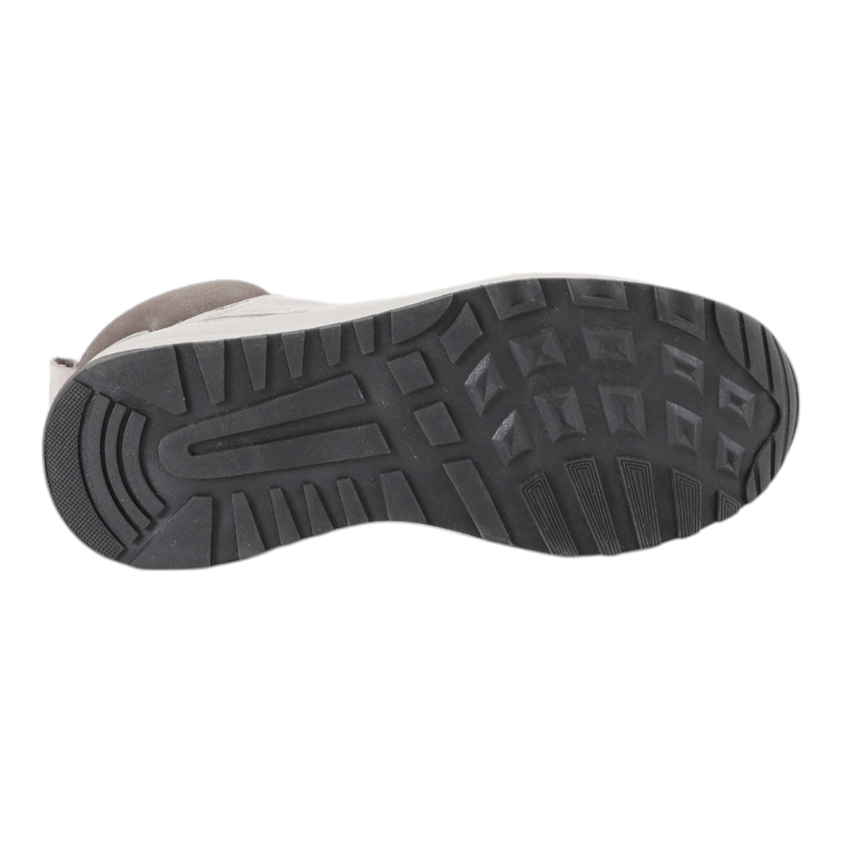 Botin gris de cuero con cordon para hombre vista suela