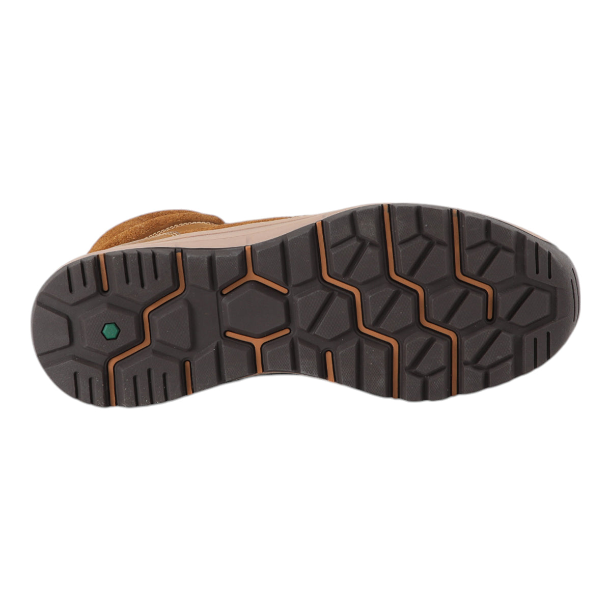 Botin de cuero cafe claro para hombre con cordon y suela de goma