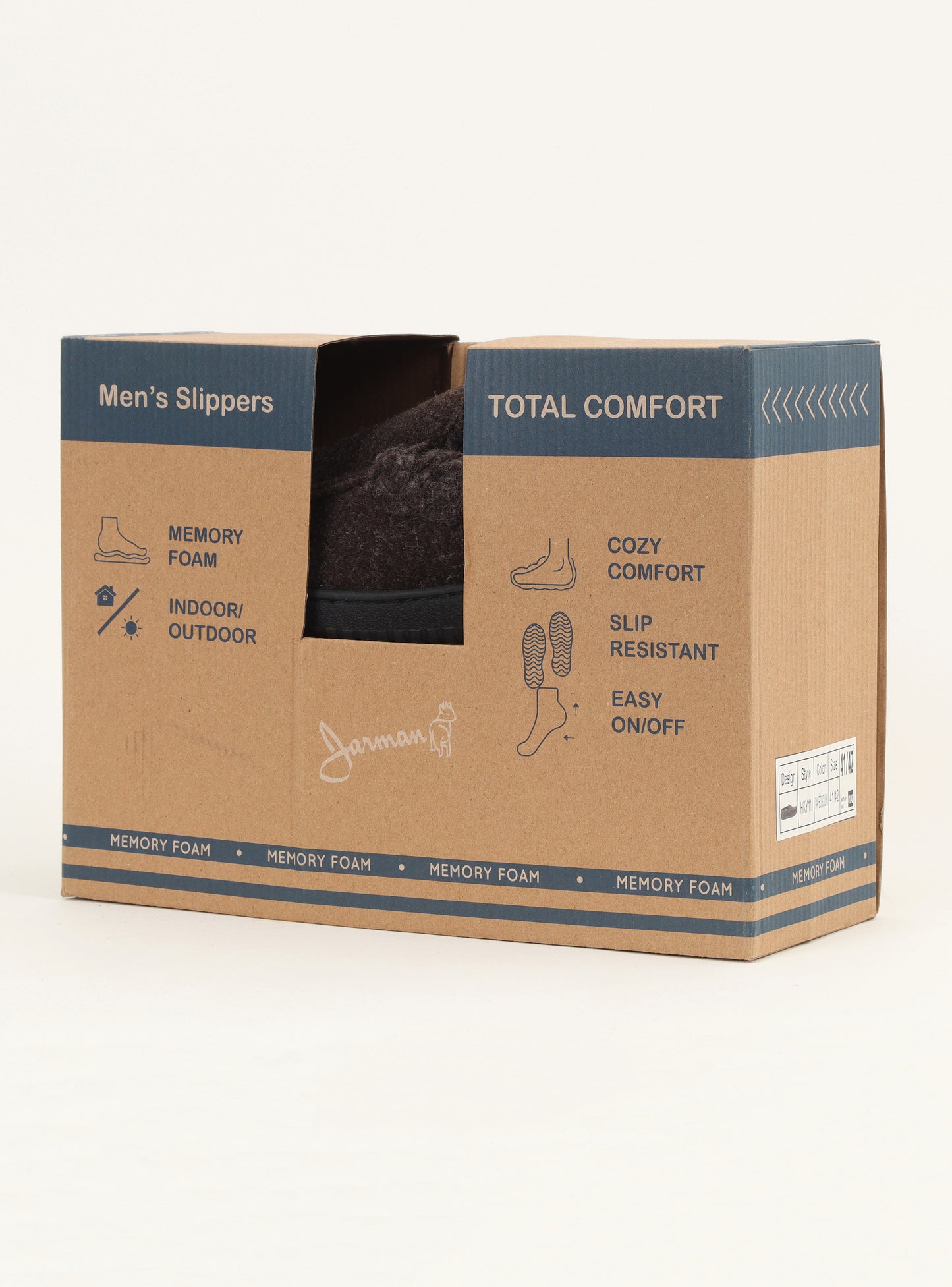 Pantufla Aspen color café oscuro