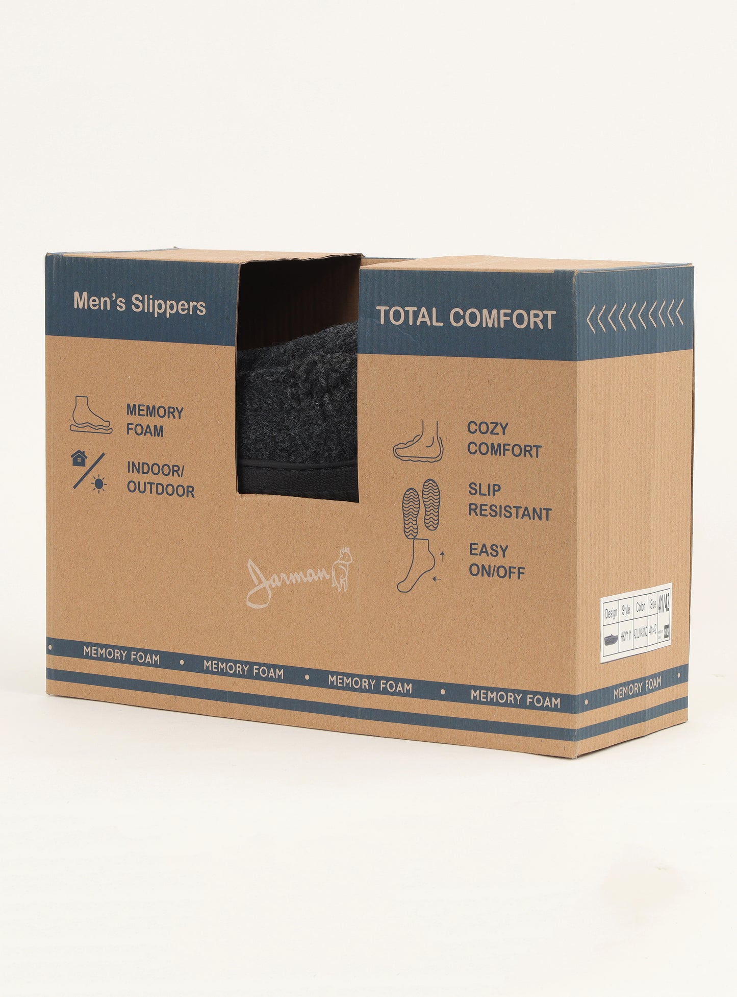 Pantufla Aspen color gris oscuro