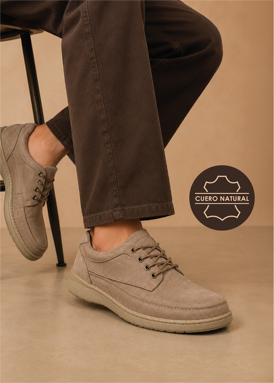 Zapato de cuero Mekong color beige
