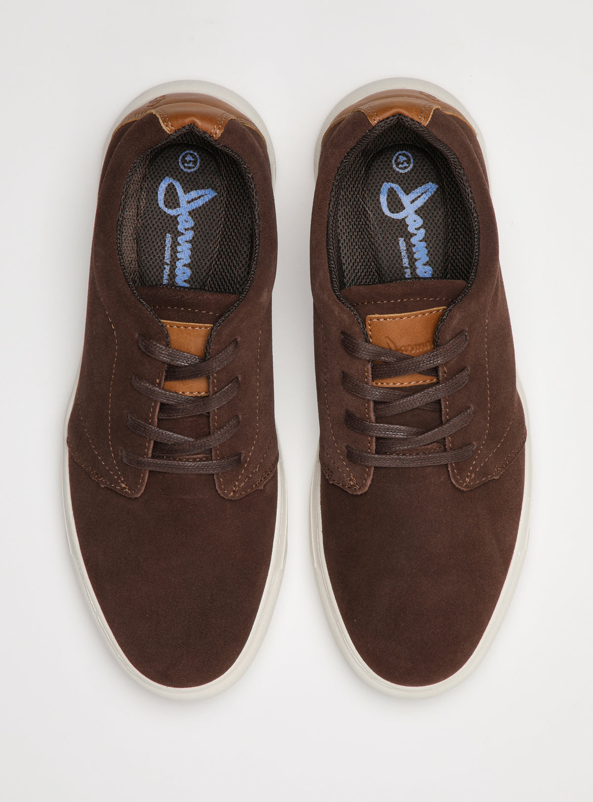 Zapatilla de cuero Seine color café