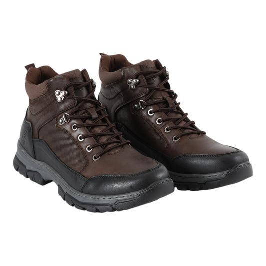 Botin cafe outdoor de cuero para hombre vista frontal