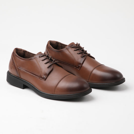Zapato de cuero Duero color café