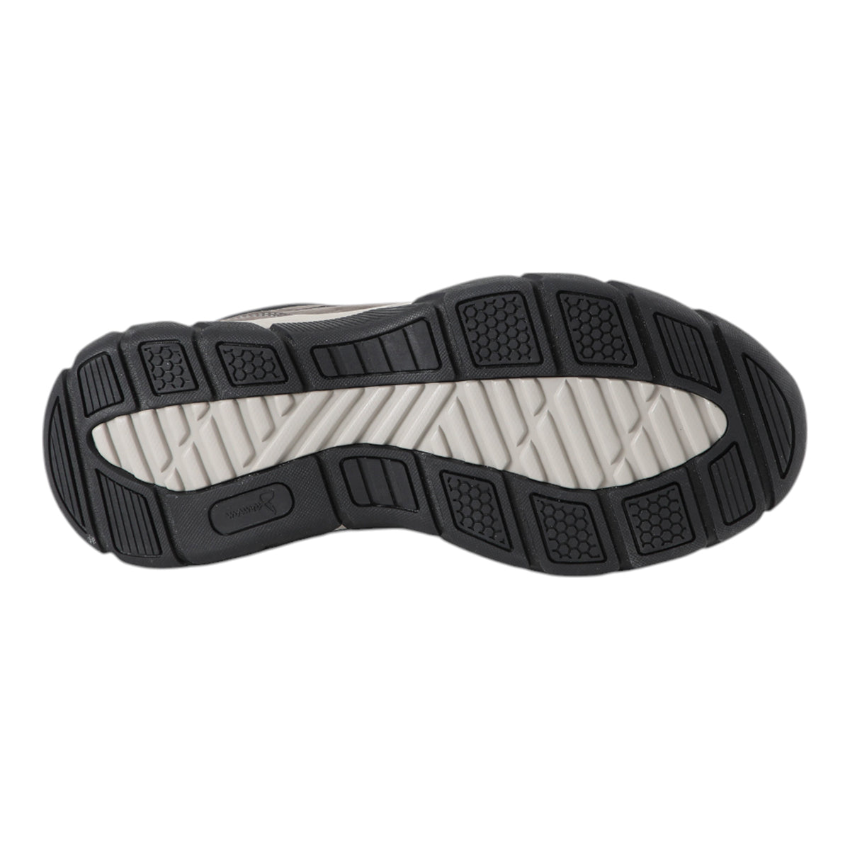 Botin  gris de cuero para hombre vista suela