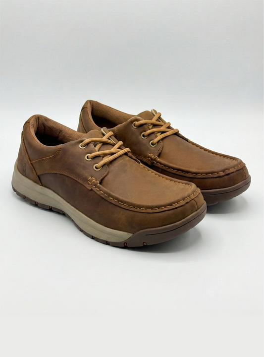 Zapatilla Sport Evan de cuero color camel
