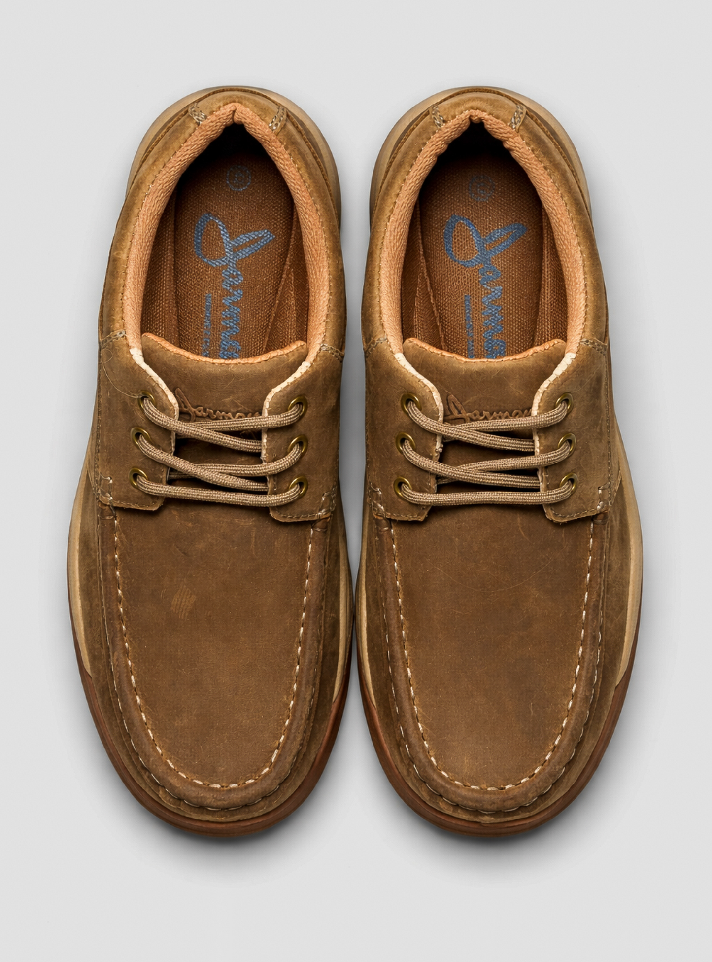 Zapatilla Sport Evan de cuero color camel