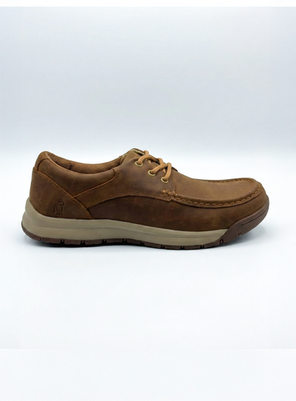 Zapatilla Sport Evan de cuero color camel
