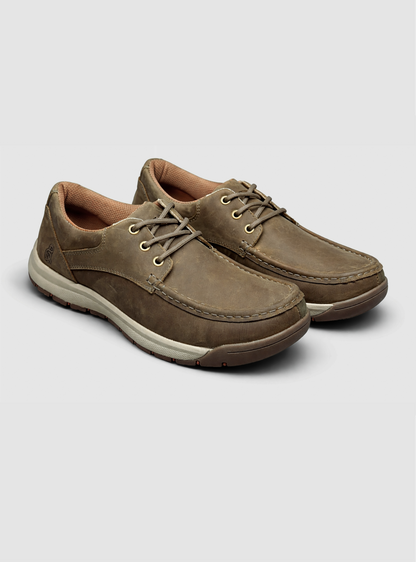 Zapatilla Sport Evan de cuero color café