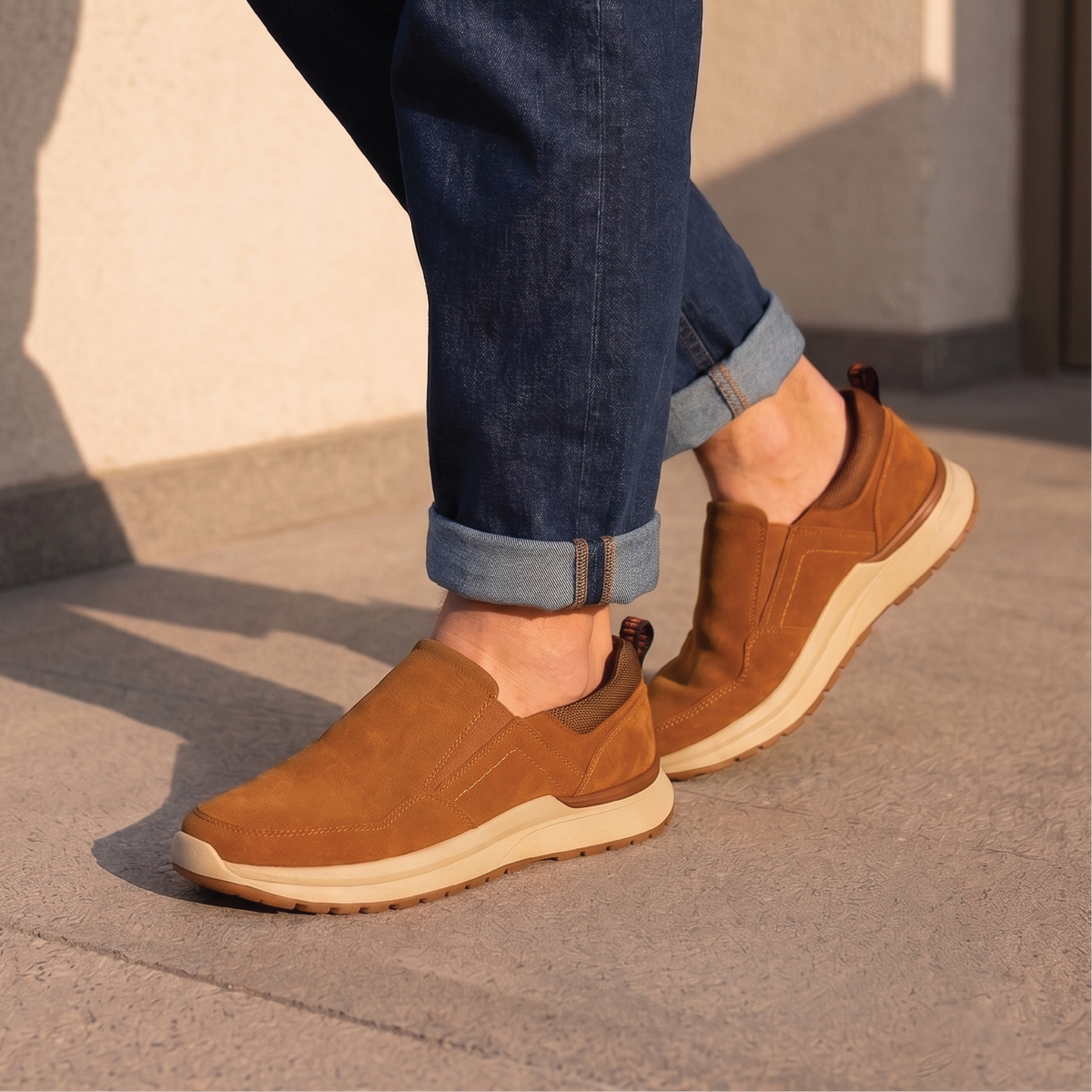 Slip On de cuero Marlow color café