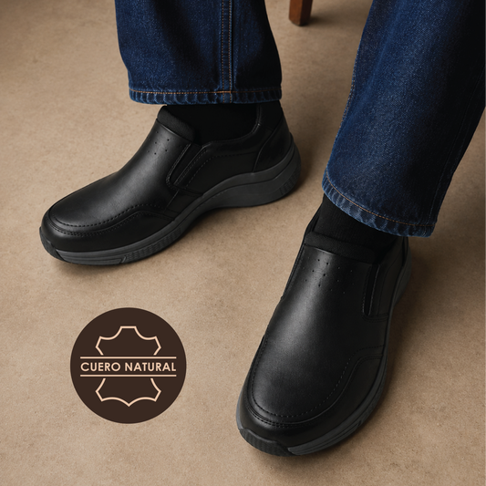 Zapato de cuero Mason color negro