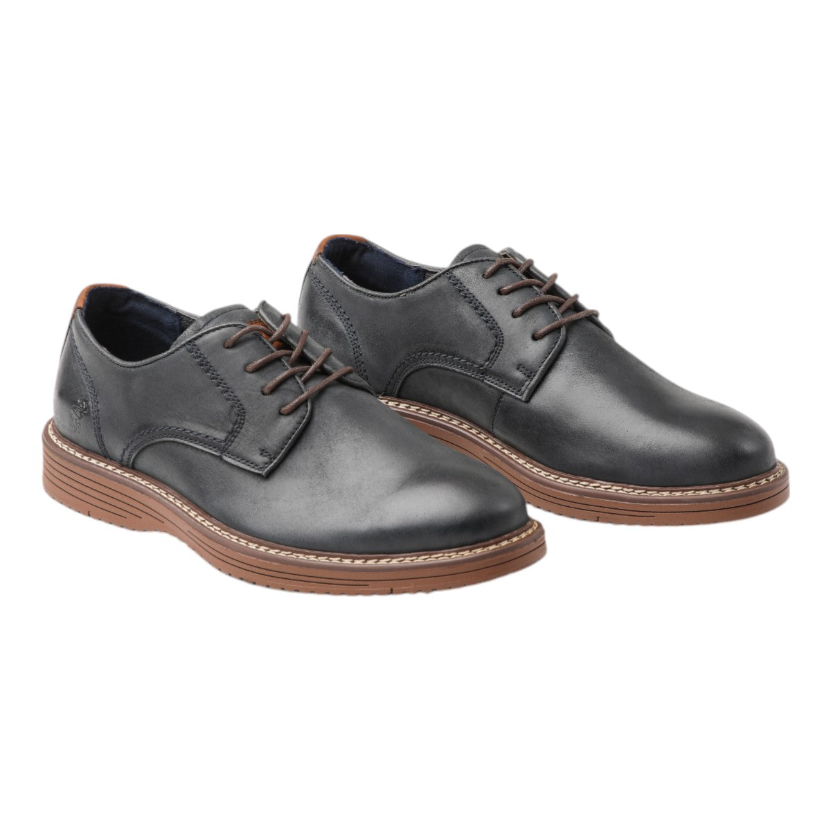 Zapato de cuero Harris color azul marino