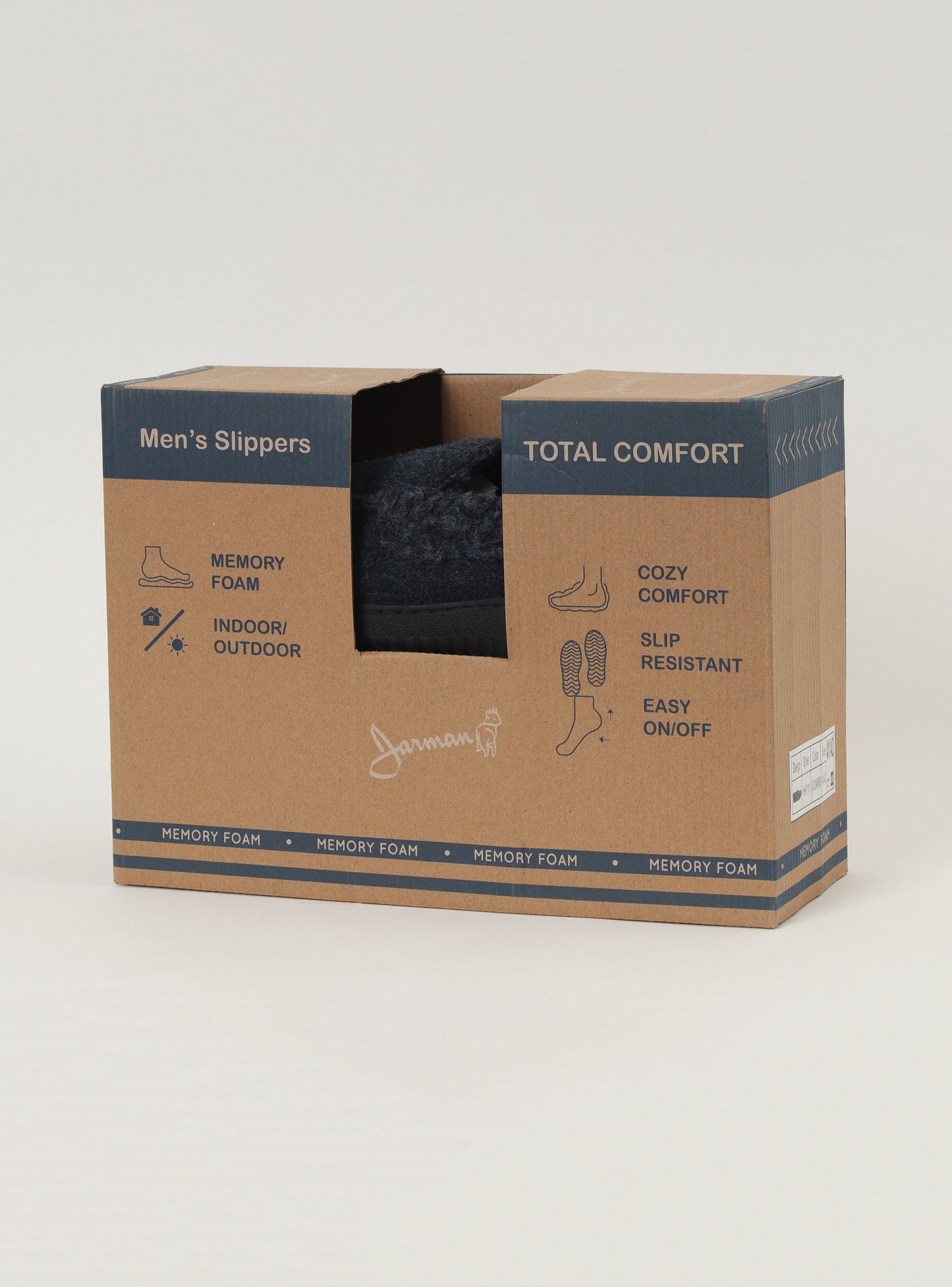 Pantufla Aspen color azul marino