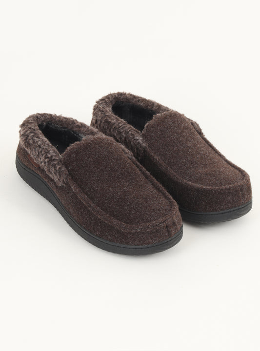 Pantufla Aspen color café oscuro