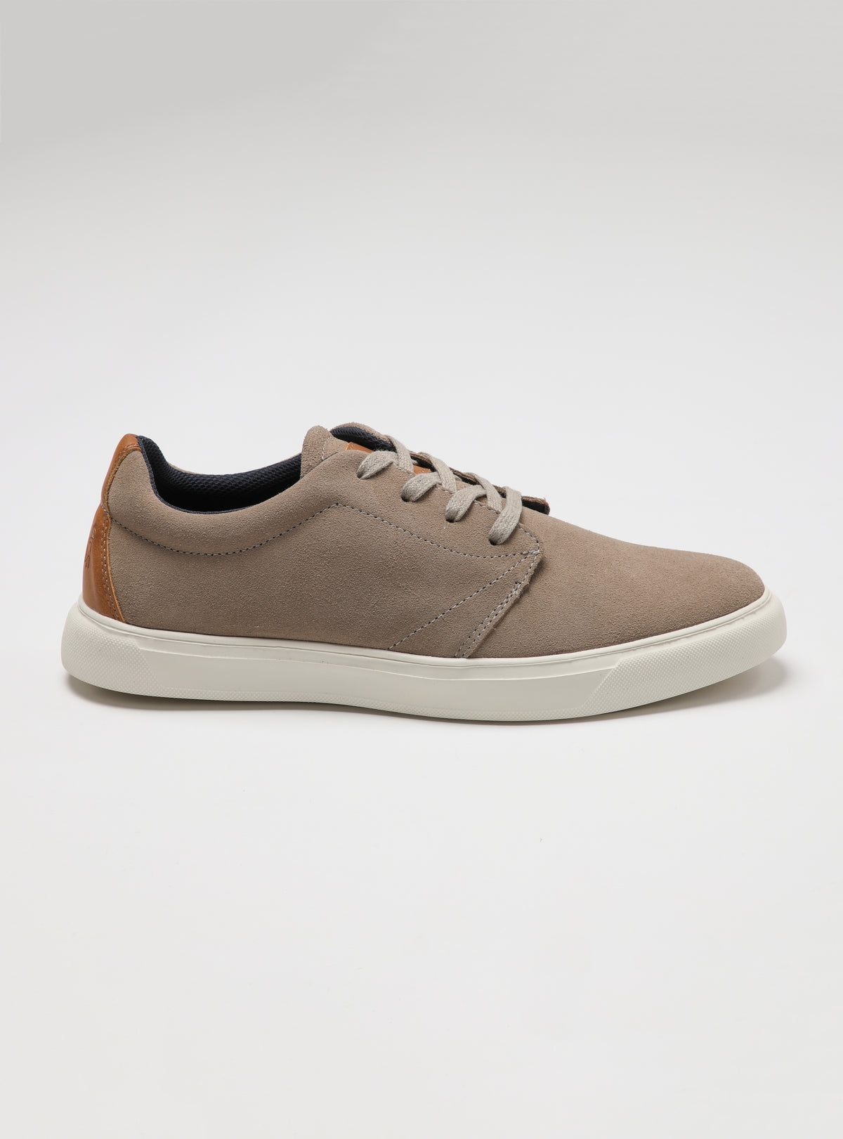 Zapatilla de cuero Seine color beige