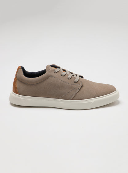 Zapatilla de cuero Seine color beige