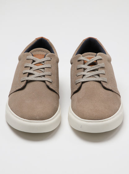 Zapatilla de cuero Seine color beige