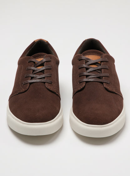 Zapatilla de cuero Seine color café