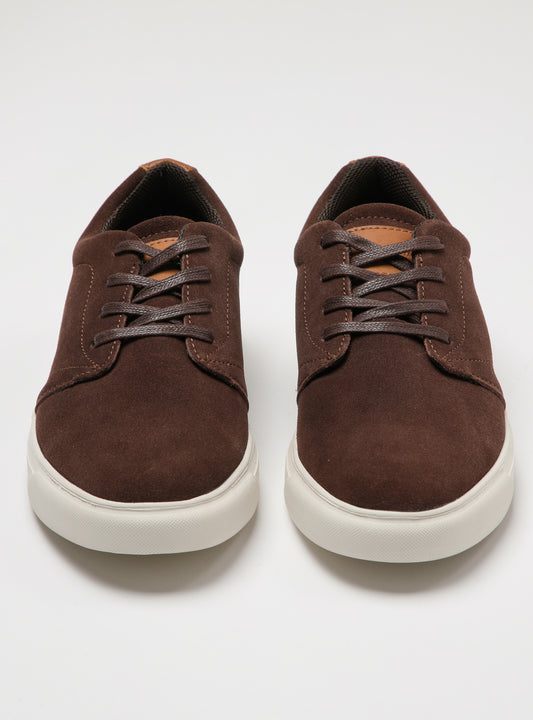 Zapatilla de cuero Seine color café